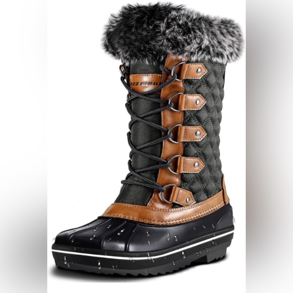 Pizz Annu Shoes Womens Snow Boots Waterproof Slip Resistant Warm